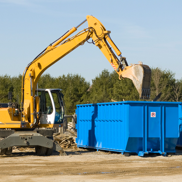 what size residential dumpster rentals are available in Harrisonville PA